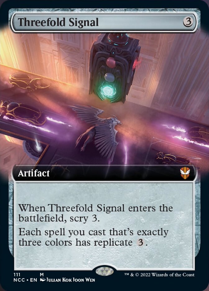 Threefold Signal (Extended Art) [Streets of New Capenna Commander] MTG Single Magic: The Gathering | Red Claw Gaming