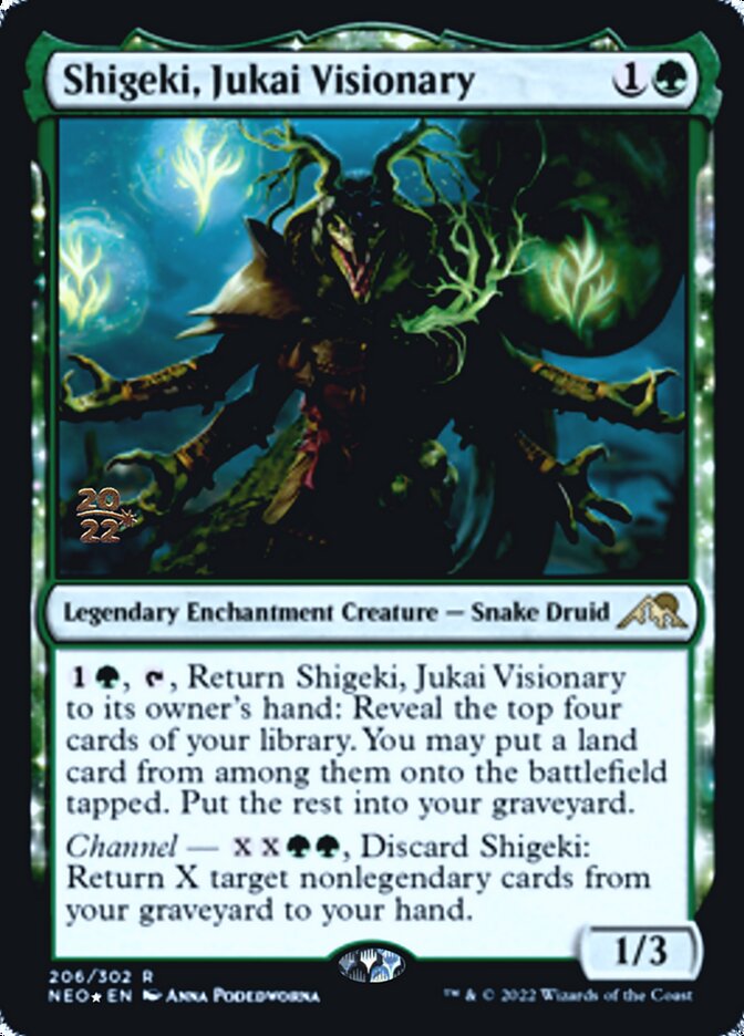 Shigeki, Jukai Visionary [Kamigawa: Neon Dynasty Prerelease Promos] MTG Single Magic: The Gathering | Red Claw Gaming