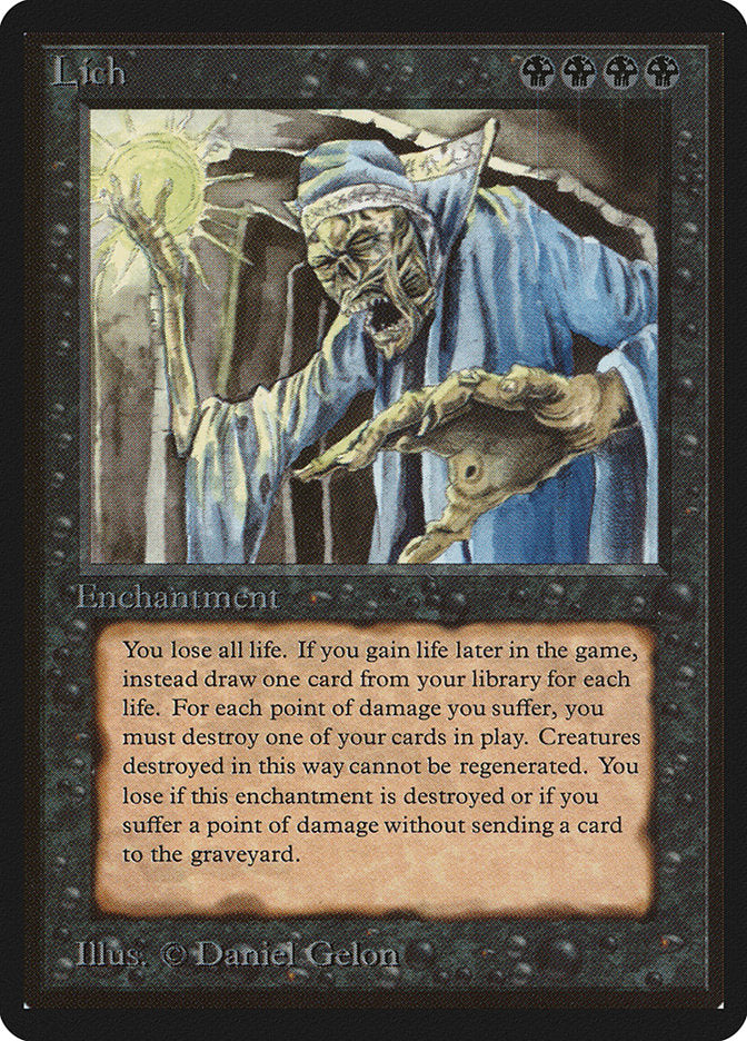 Lich [Beta Edition] MTG Single Magic: The Gathering | Red Claw Gaming