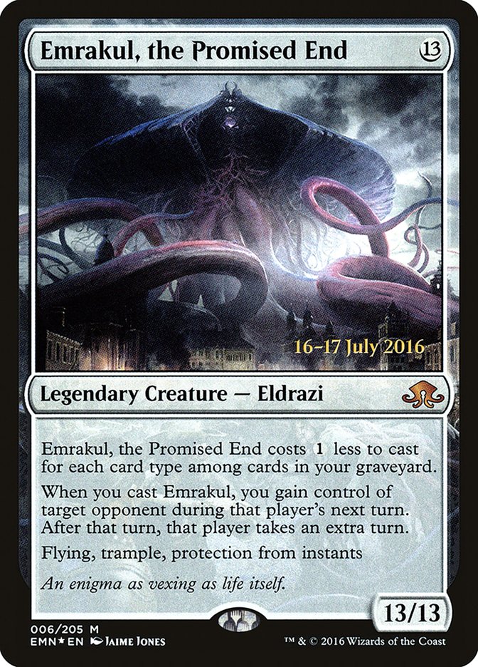 Emrakul, the Promised End [Eldritch Moon Prerelease Promos] MTG Single Magic: The Gathering | Red Claw Gaming