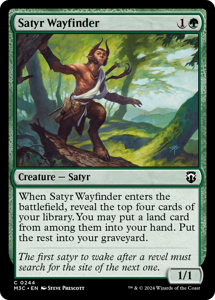 Satyr Wayfinder (Ripple Foil) [Modern Horizons 3 Commander] MTG Single Magic: The Gathering | Red Claw Gaming