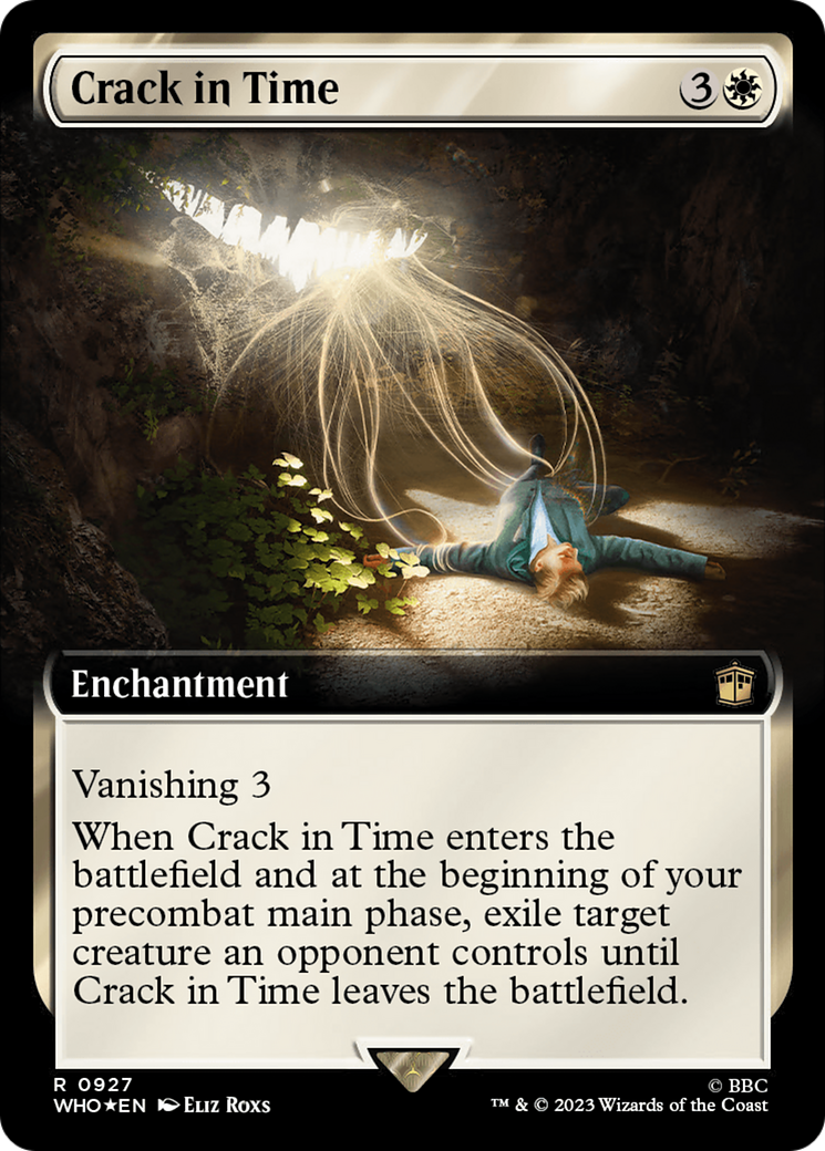 Crack in Time (Extended Art) (Surge Foil) [Doctor Who] MTG Single Magic: The Gathering | Red Claw Gaming