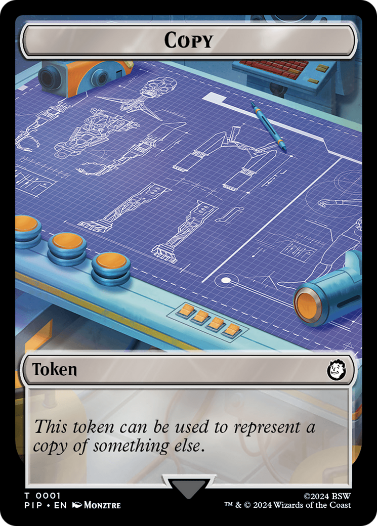 Copy // Junk Double-Sided Token [Fallout Tokens] MTG Single Magic: The Gathering | Red Claw Gaming