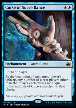 Curse of Surveillance (Promo Pack) [Innistrad: Midnight Hunt Promos] MTG Single Magic: The Gathering | Red Claw Gaming
