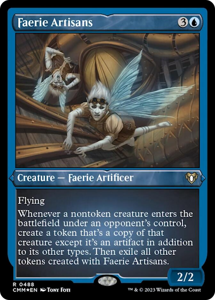 Faerie Artisans (Foil Etched) [Commander Masters] MTG Single Magic: The Gathering | Red Claw Gaming