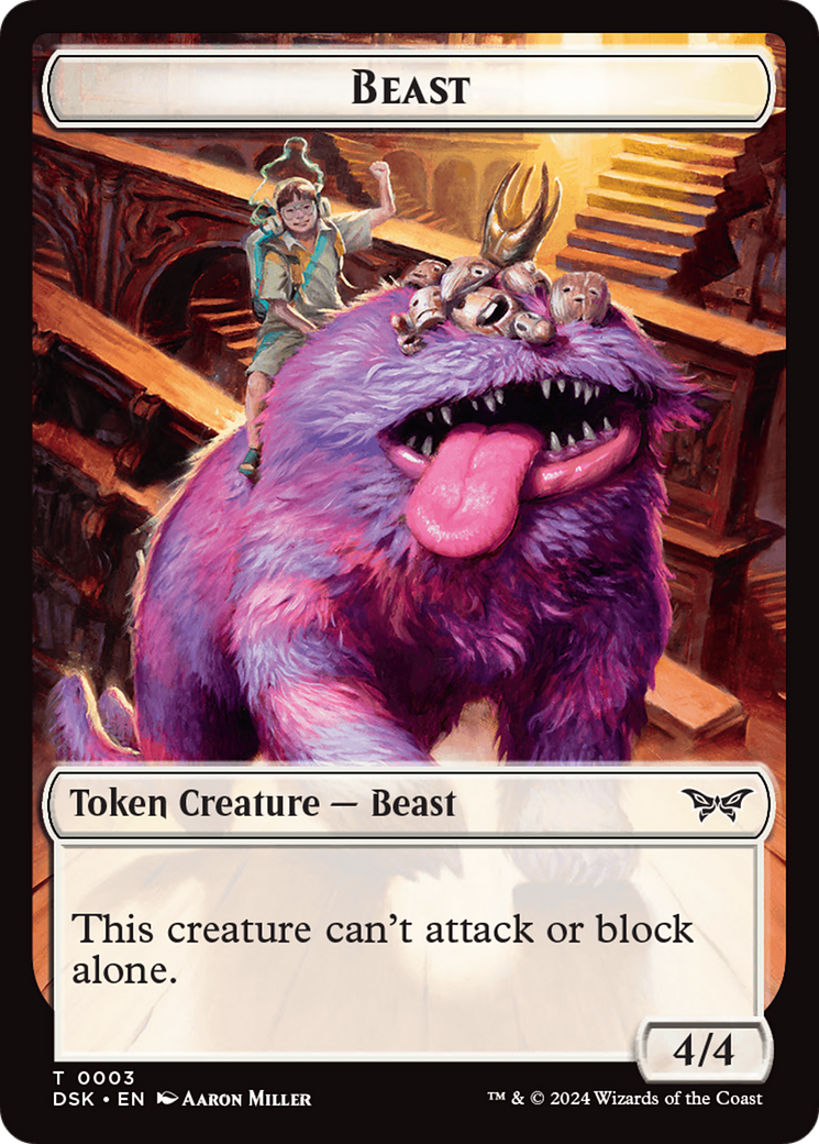 Beast // Copy Double-Sided Token [Duskmourn: House of Horror Tokens] MTG Single Magic: The Gathering | Red Claw Gaming