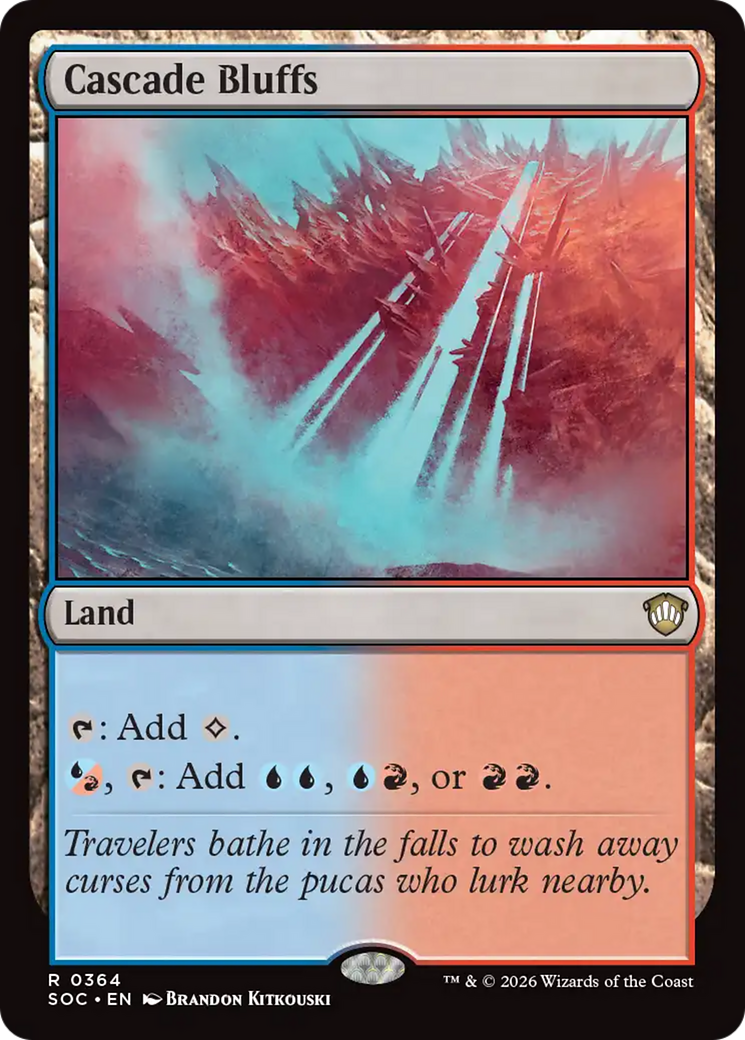 Cascade Bluffs [Secrets of Strixhaven Commander] MTG Single Magic: The Gathering | Red Claw Gaming