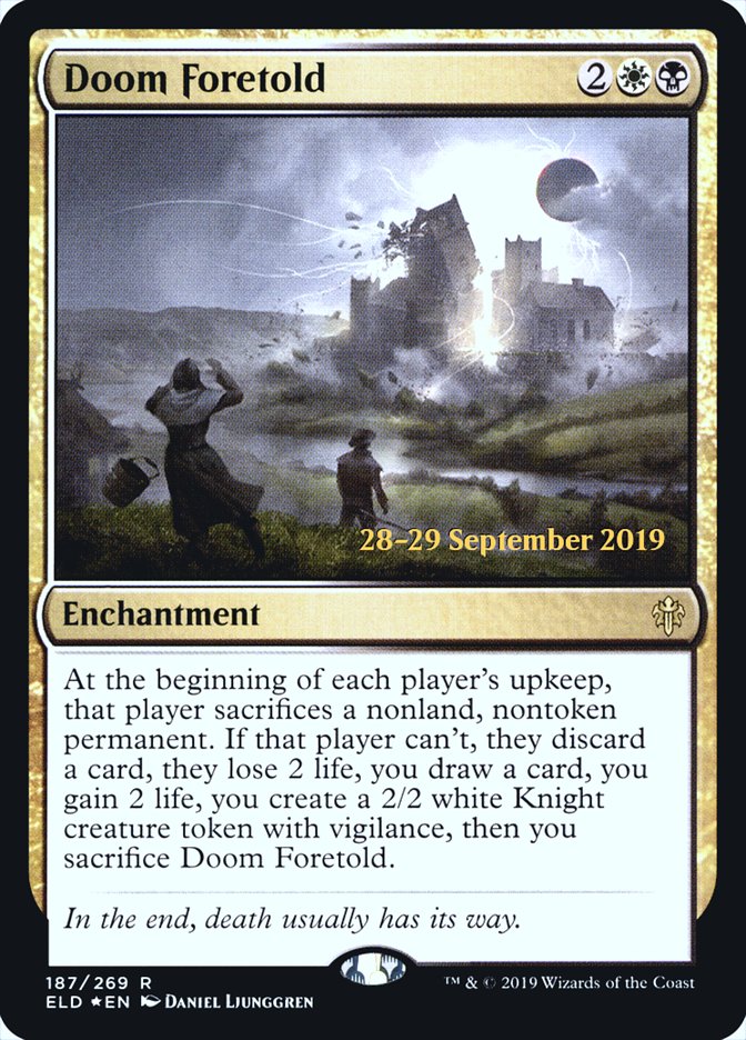 Doom Foretold [Throne of Eldraine Prerelease Promos] MTG Single Magic: The Gathering | Red Claw Gaming