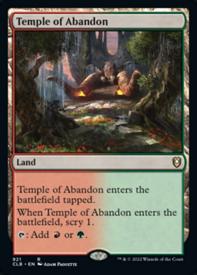 Temple of Abandon [Commander Legends: Battle for Baldur's Gate] MTG Single Magic: The Gathering | Red Claw Gaming