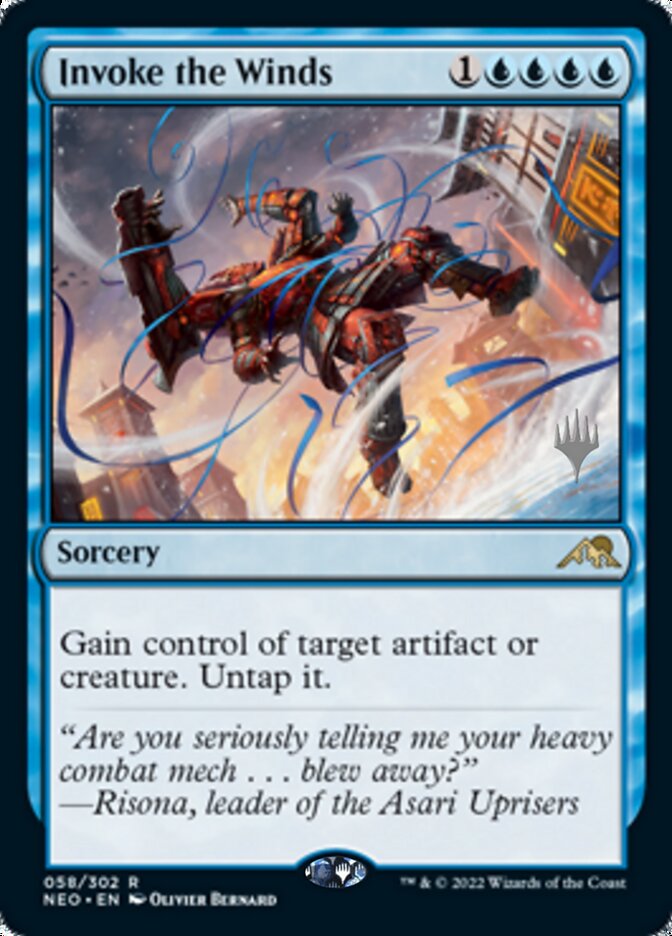 Invoke the Winds (Promo Pack) [Kamigawa: Neon Dynasty Promos] MTG Single Magic: The Gathering | Red Claw Gaming