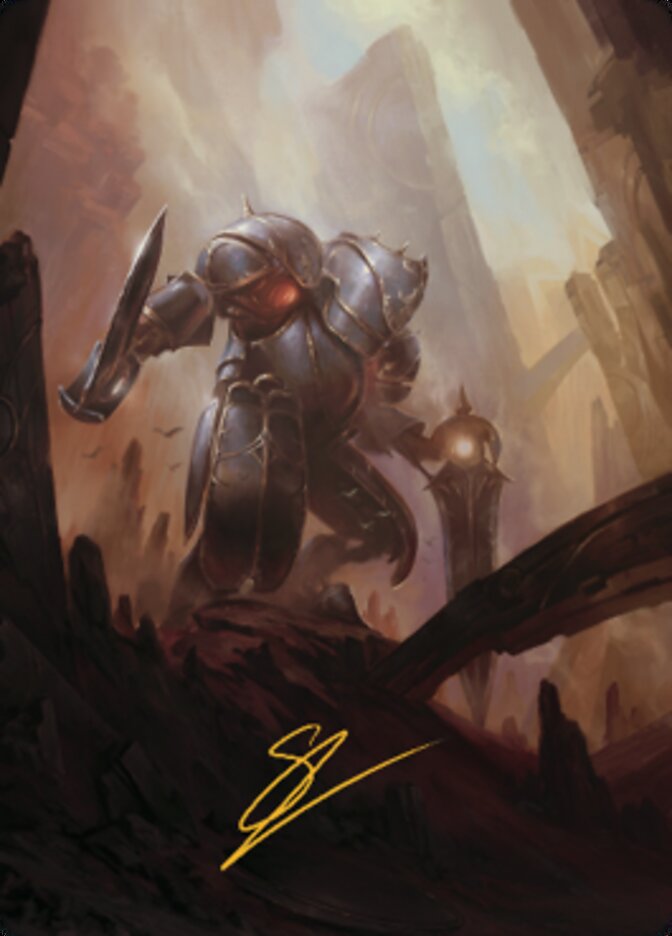 Mountain Art Card (Gold-Stamped Signature) [The Brothers' War Art Series] MTG Single Magic: The Gathering | Red Claw Gaming