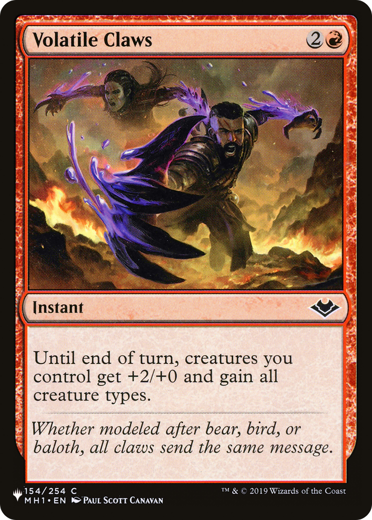 Volatile Claws [The List] MTG Single Magic: The Gathering | Red Claw Gaming