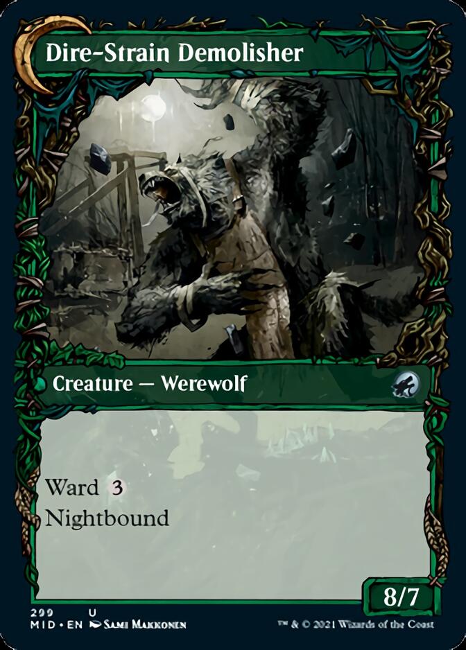 Burly Breaker // Dire-Strain Demolisher (Showcase Equinox) [Innistrad: Midnight Hunt] MTG Single Magic: The Gathering | Red Claw Gaming