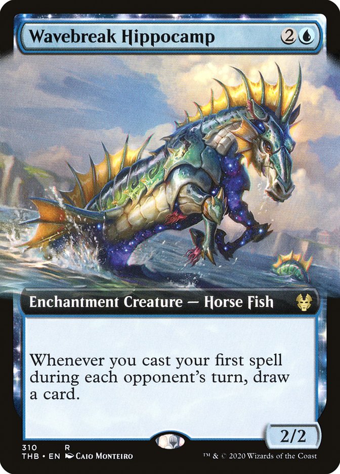 Wavebreak Hippocamp (Extended Art) [Theros Beyond Death] MTG Single Magic: The Gathering | Red Claw Gaming