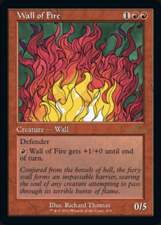 Wall of Fire (Retro) [30th Anniversary Edition] MTG Single Magic: The Gathering | Red Claw Gaming