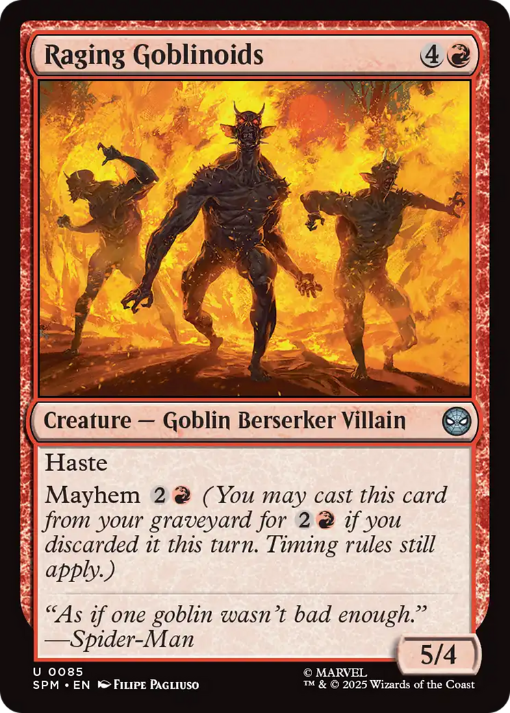 Raging Goblinoids [Marvel's Spider-Man] MTG Single Magic: The Gathering | Red Claw Gaming