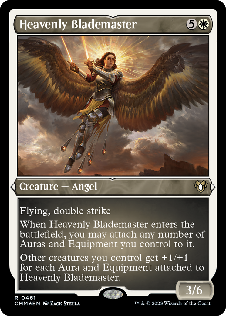 Heavenly Blademaster (Foil Etched) [Commander Masters] MTG Single Magic: The Gathering | Red Claw Gaming