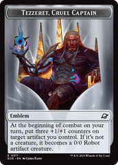 Robot // Emblem - Tezzeret, Cruel Captain Double-Sided Token [Edge of Eternities Tokens] MTG Single Magic: The Gathering | Red Claw Gaming