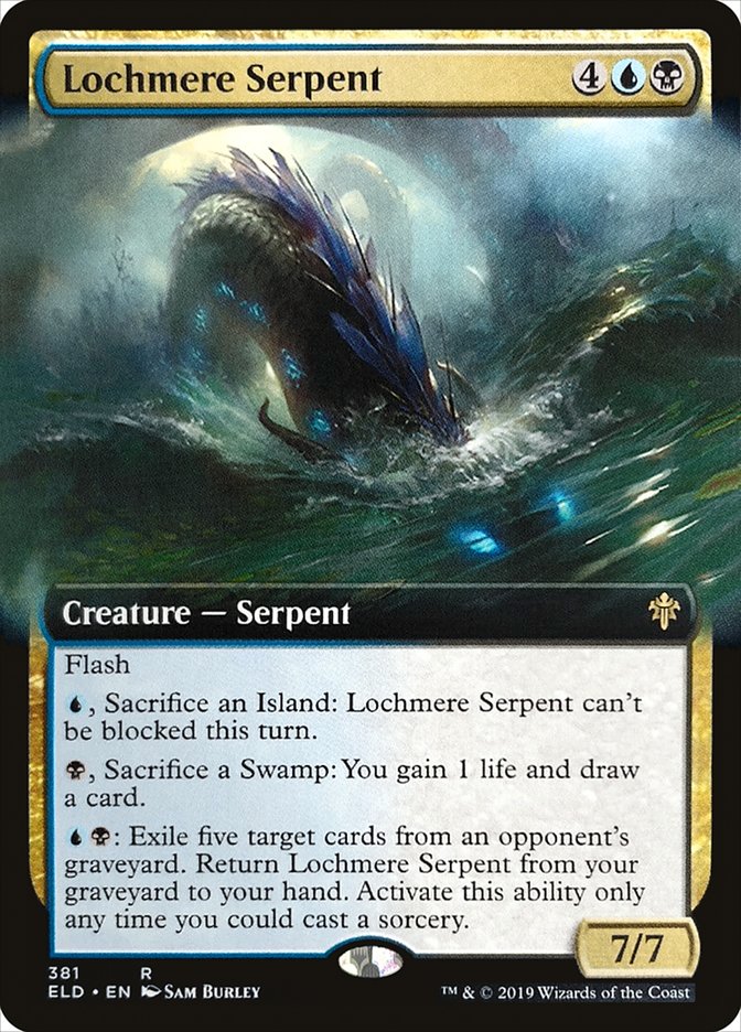 Lochmere Serpent (Extended Art) [Throne of Eldraine] MTG Single Magic: The Gathering | Red Claw Gaming