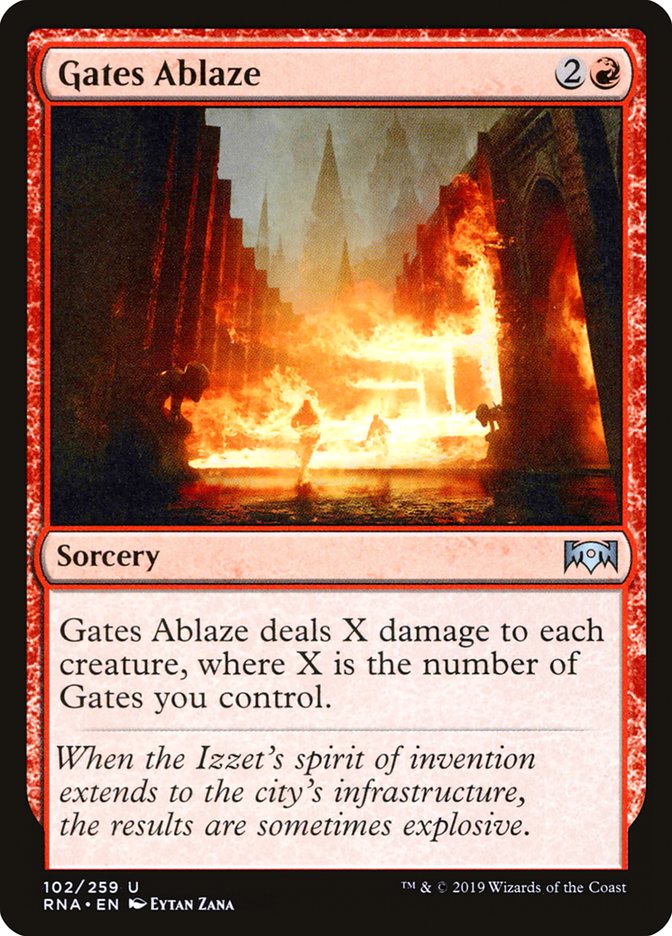 Gates Ablaze [Ravnica Allegiance] MTG Single Magic: The Gathering | Red Claw Gaming