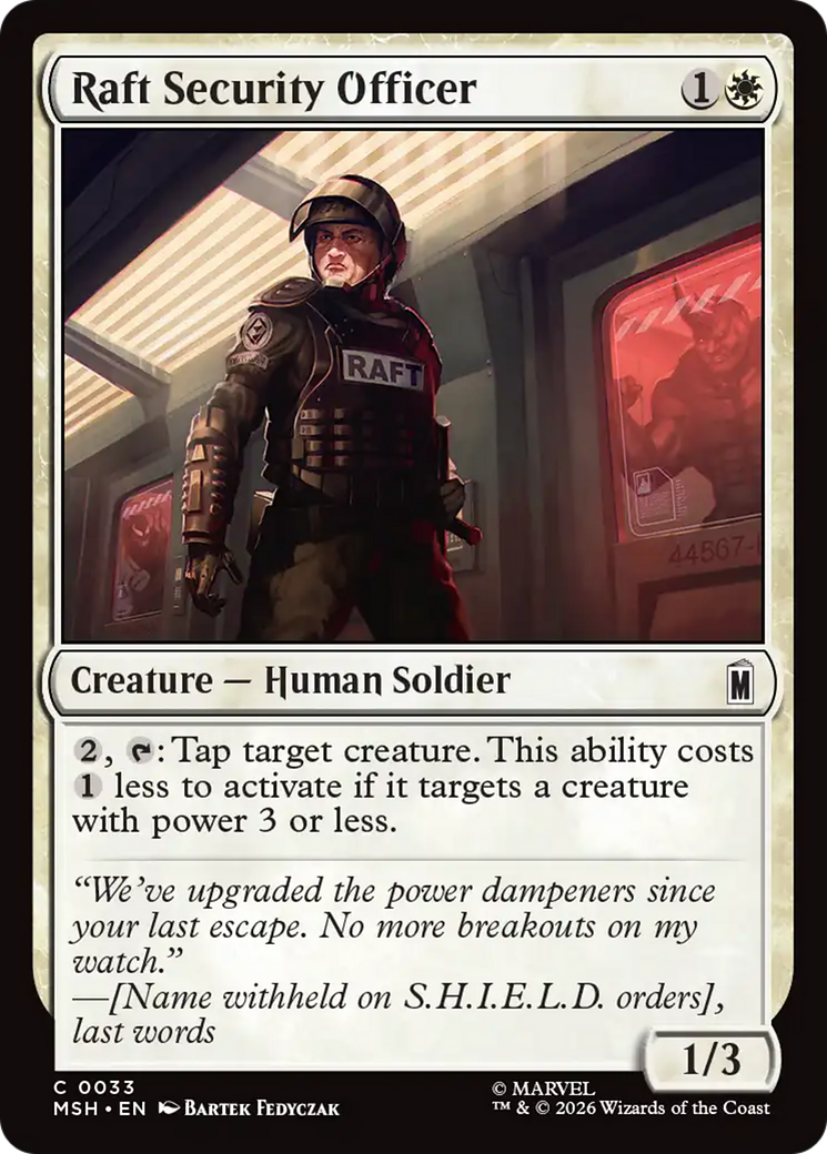 Raft Security Officer [Marvel Super Heroes] | Red Claw Gaming