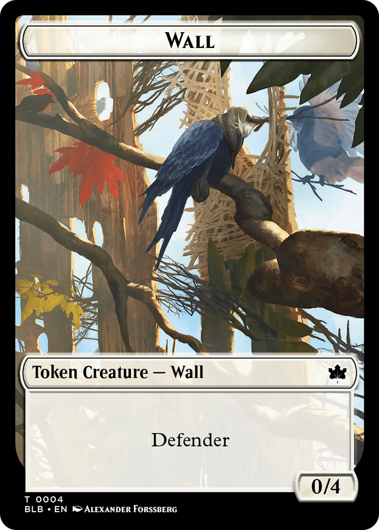 Wall // Intrepid Rabbit Double-Sided Token [Bloomburrow Tokens] MTG Single Magic: The Gathering | Red Claw Gaming