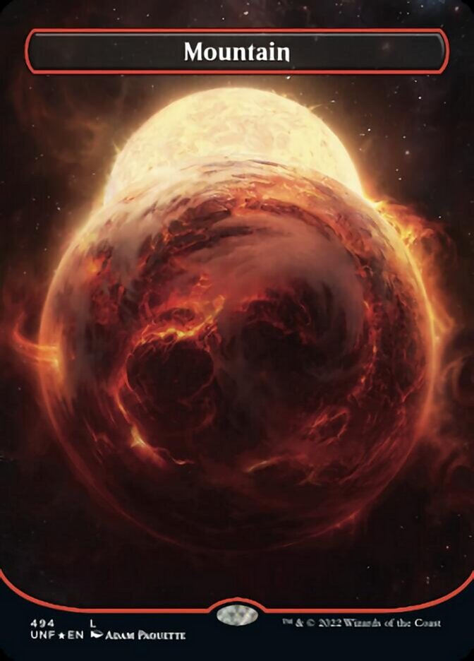 Mountain (494) (Orbital Space-ic Land) (Galaxy Foil) [Unfinity] MTG Single Magic: The Gathering    | Red Claw Gaming