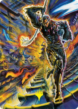 Kaito Shizuki 2 Art Card (Gold-Stamped Signature) [Kamigawa: Neon Dynasty Art Series] MTG Single Magic: The Gathering | Red Claw Gaming