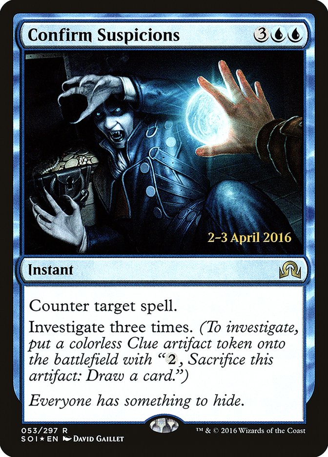 Confirm Suspicions [Shadows over Innistrad Prerelease Promos] MTG Single Magic: The Gathering | Red Claw Gaming
