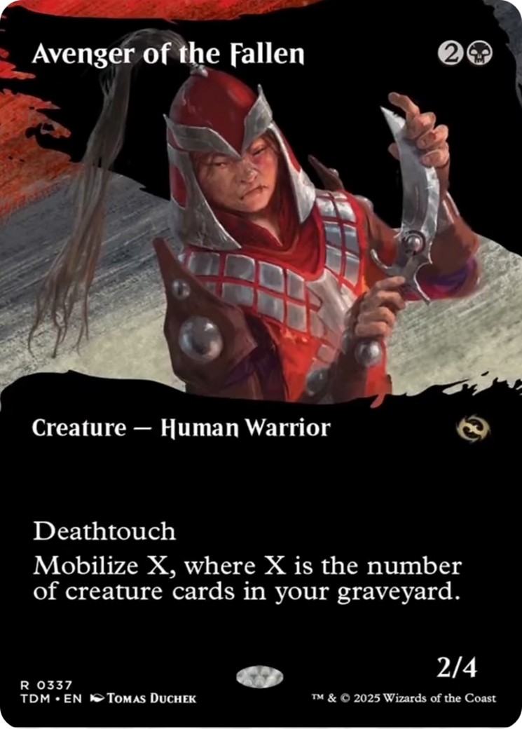 Avenger of the Fallen (Borderless) [Tarkir: Dragonstorm] MTG Single Magic: The Gathering | Red Claw Gaming