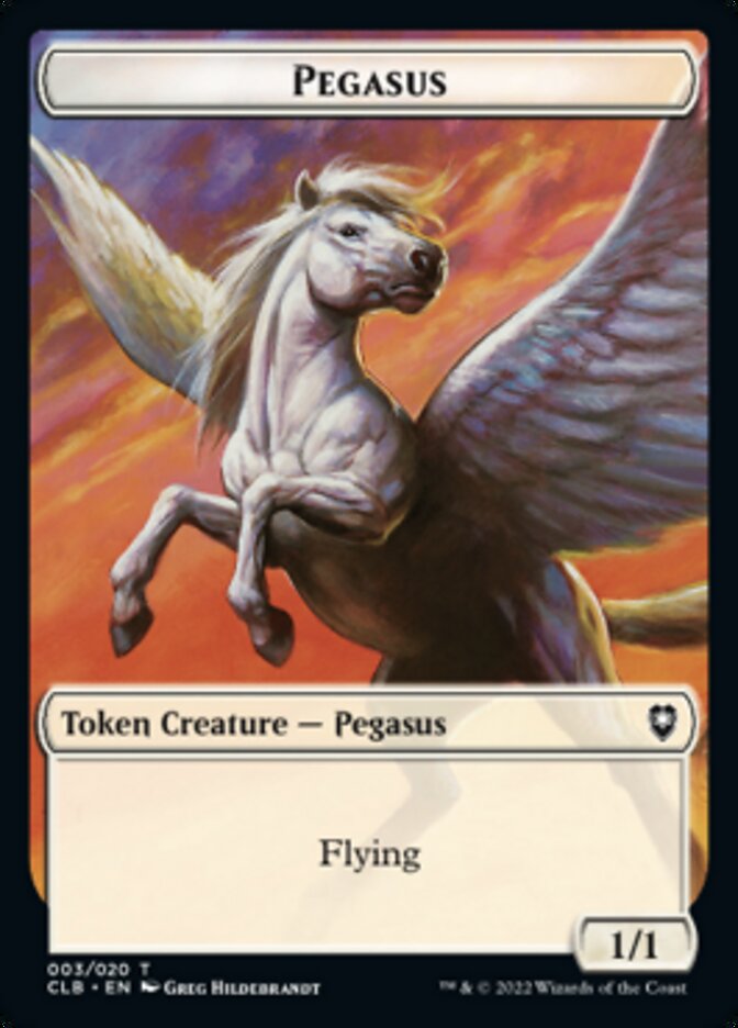 Pegasus Token [Commander Legends: Battle for Baldur's Gate Tokens] MTG Single Magic: The Gathering | Red Claw Gaming