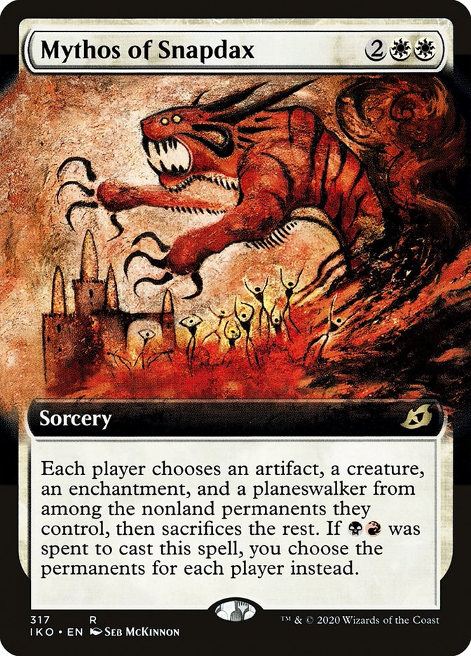 Mythos of Snapdax (Extended Art) [Ikoria: Lair of Behemoths] MTG Single Magic: The Gathering | Red Claw Gaming