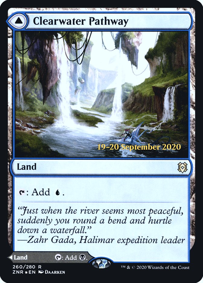 Clearwater Pathway // Murkwater Pathway [Zendikar Rising Prerelease Promos] MTG Single Magic: The Gathering | Red Claw Gaming