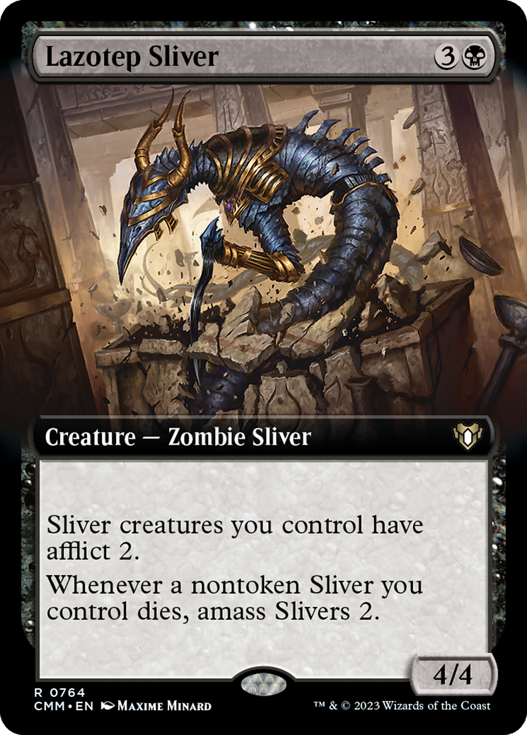 Lazotep Sliver (Extended Art) [Commander Masters] MTG Single Magic: The Gathering    | Red Claw Gaming