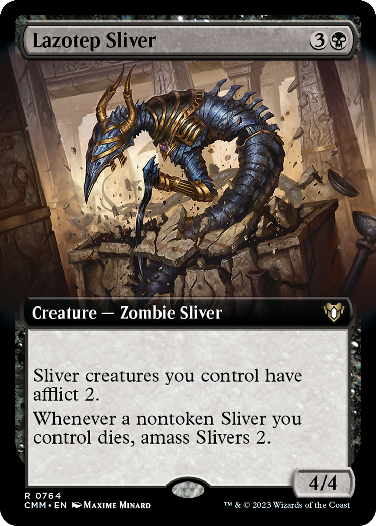 Lazotep Sliver (Extended Art) [Commander Masters] MTG Single Magic: The Gathering | Red Claw Gaming