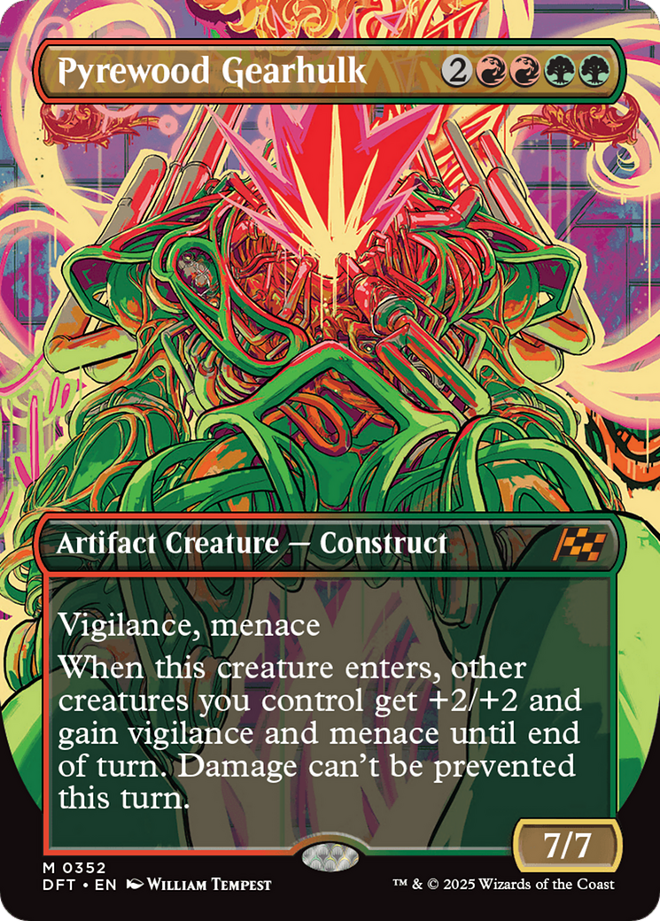 Pyrewood Gearhulk (Borderless) [Aetherdrift] MTG Single Magic: The Gathering | Red Claw Gaming