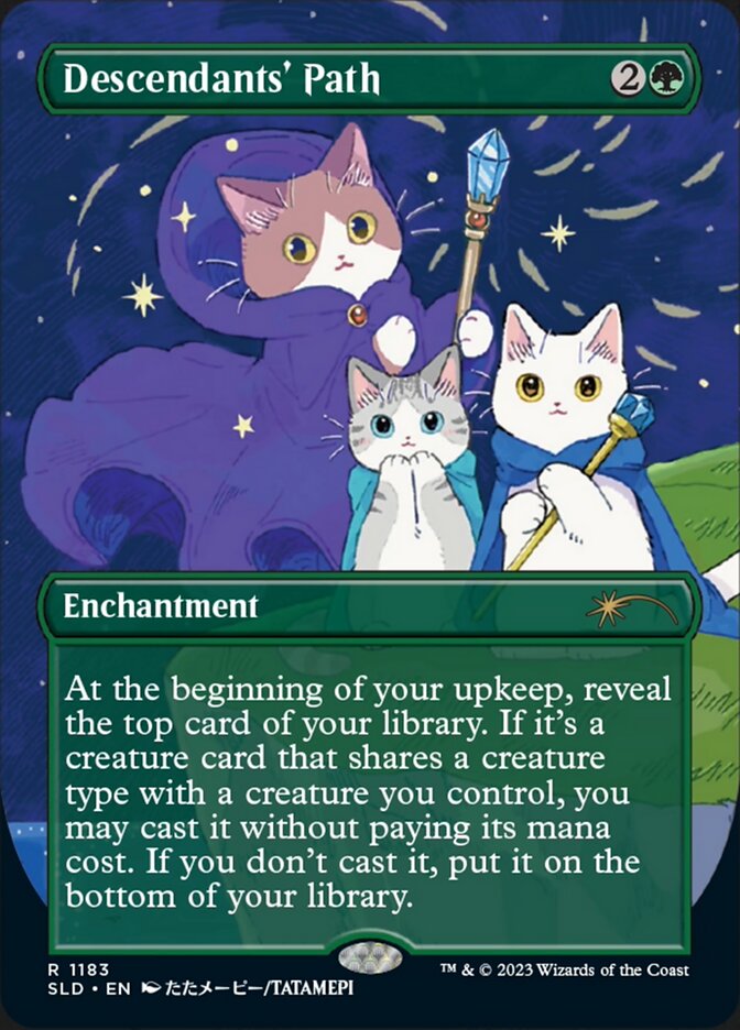 Descendants' Path (Borderless) [Secret Lair Drop Series] MTG Single Magic: The Gathering | Red Claw Gaming