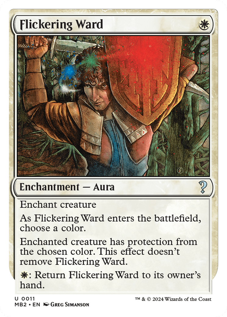 Flickering Ward (White Border) [Mystery Booster 2] MTG Single Magic: The Gathering | Red Claw Gaming