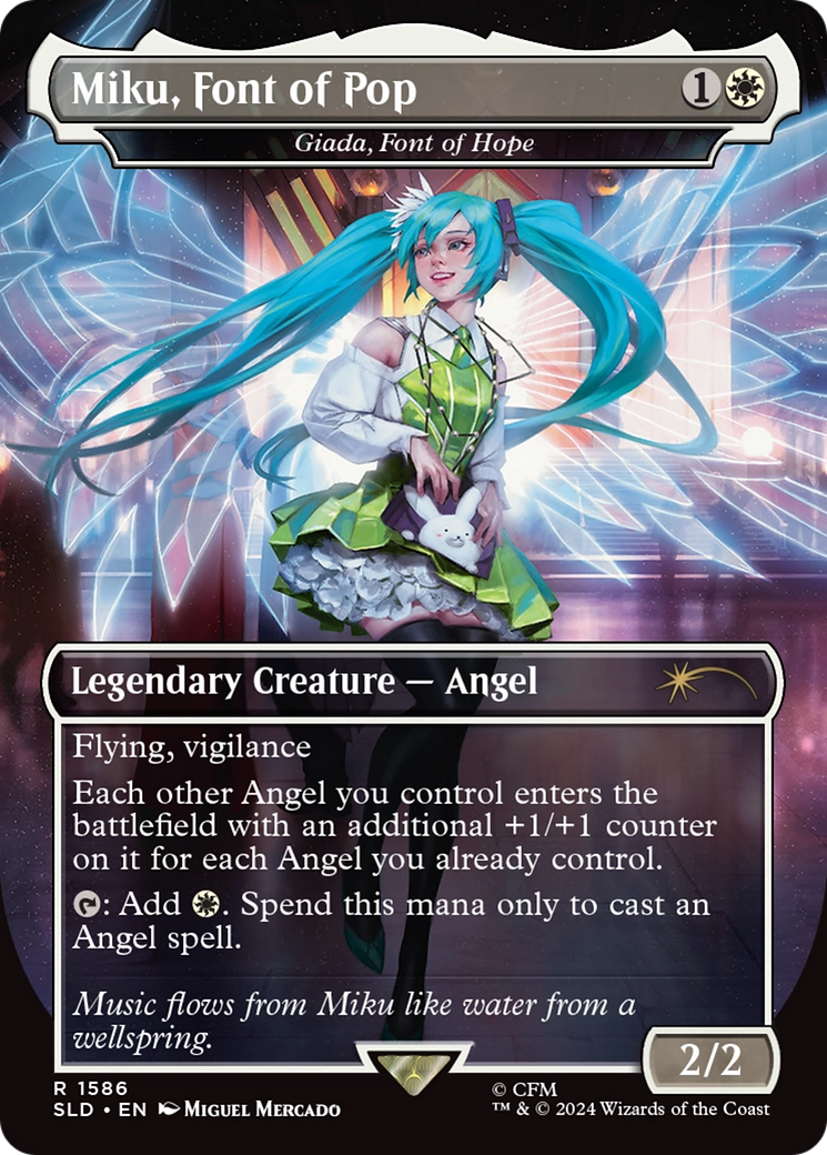 Miku, Font of Pop - Giada, Font of Hope (Rainbow Foil) [Secret Lair Drop Series] MTG Single Magic: The Gathering | Red Claw Gaming