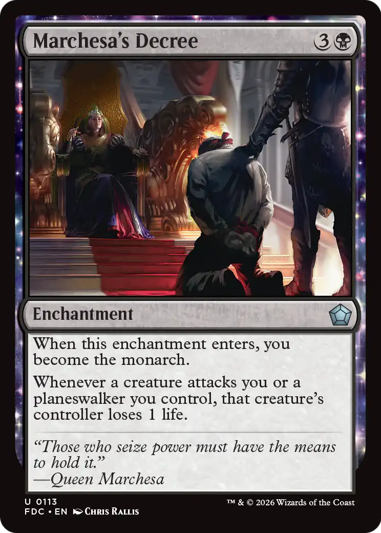 Marchesa's Decree [Foundations Commander] MTG Single Magic: The Gathering | Red Claw Gaming