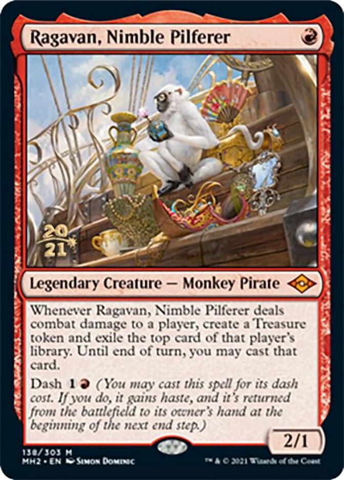 Ragavan, Nimble Pilferer [Modern Horizons 2 Prerelease Promos] MTG Single Magic: The Gathering | Red Claw Gaming