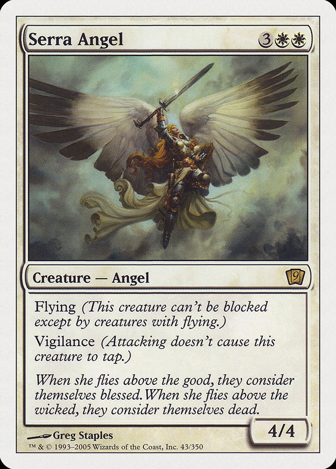 Serra Angel (9th Edition) [Oversize Cards] MTG Single Magic: The Gathering | Red Claw Gaming