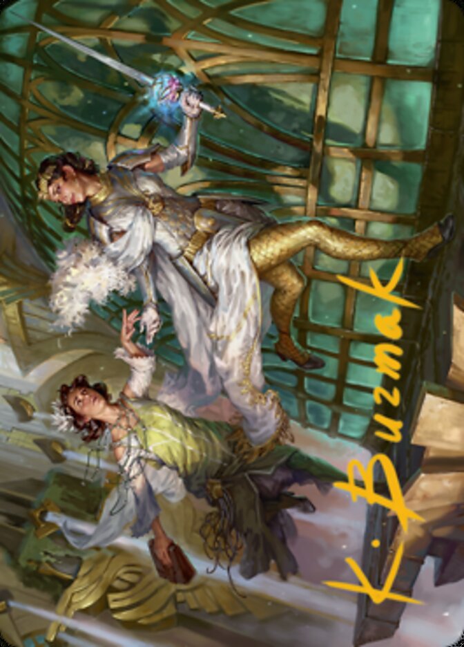Daring Escape Art Card (Gold-Stamped Signature) [Streets of New Capenna Art Series] MTG Single Magic: The Gathering | Red Claw Gaming
