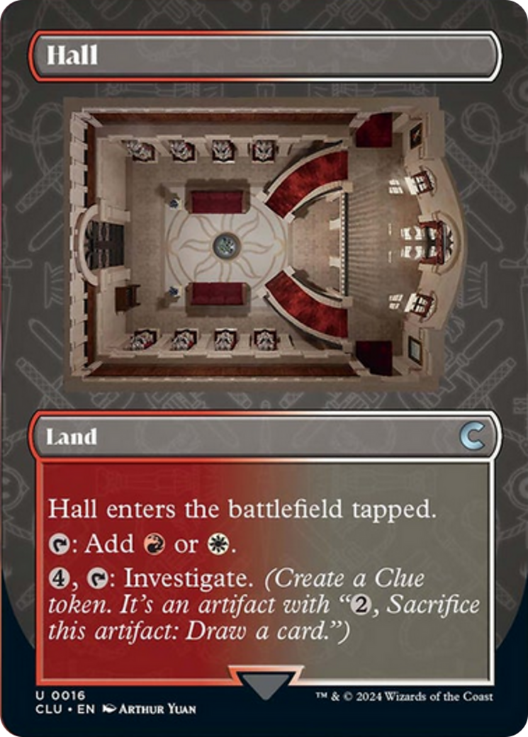 Hall (Borderless) [Ravnica: Clue Edition] MTG Single Magic: The Gathering | Red Claw Gaming