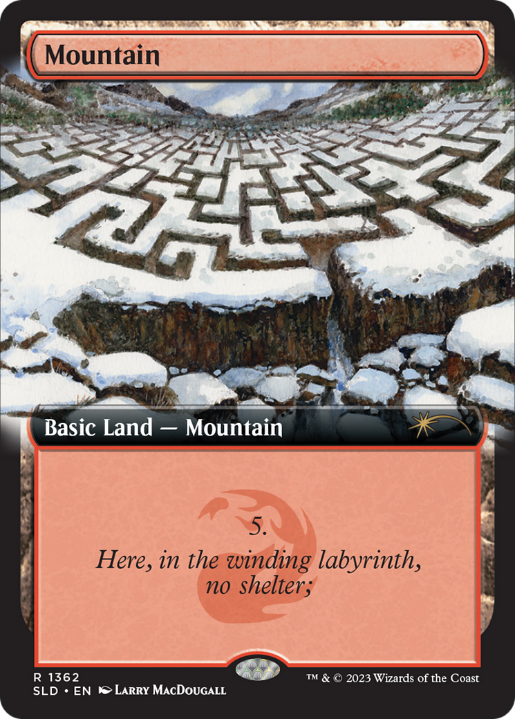 Mountain (1362) [Secret Lair Drop Series] MTG Single Magic: The Gathering | Red Claw Gaming