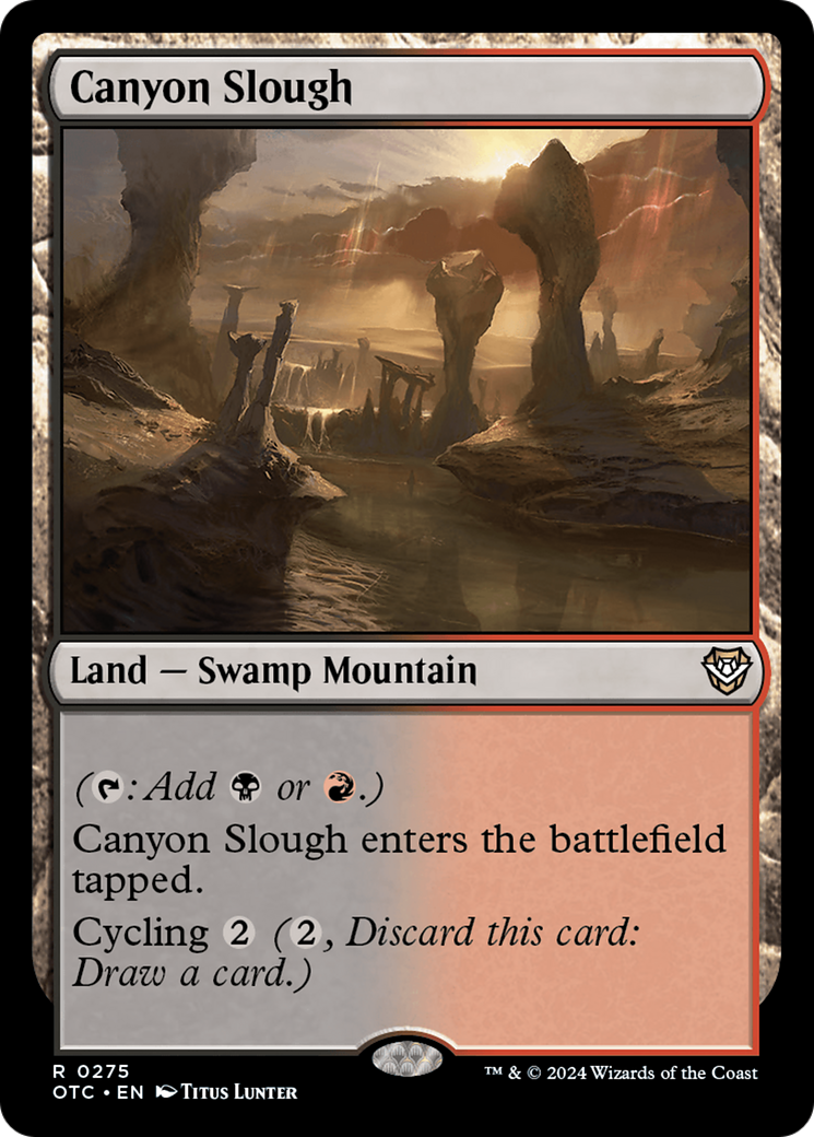 Canyon Slough [Outlaws of Thunder Junction Commander] MTG Single Magic: The Gathering | Red Claw Gaming