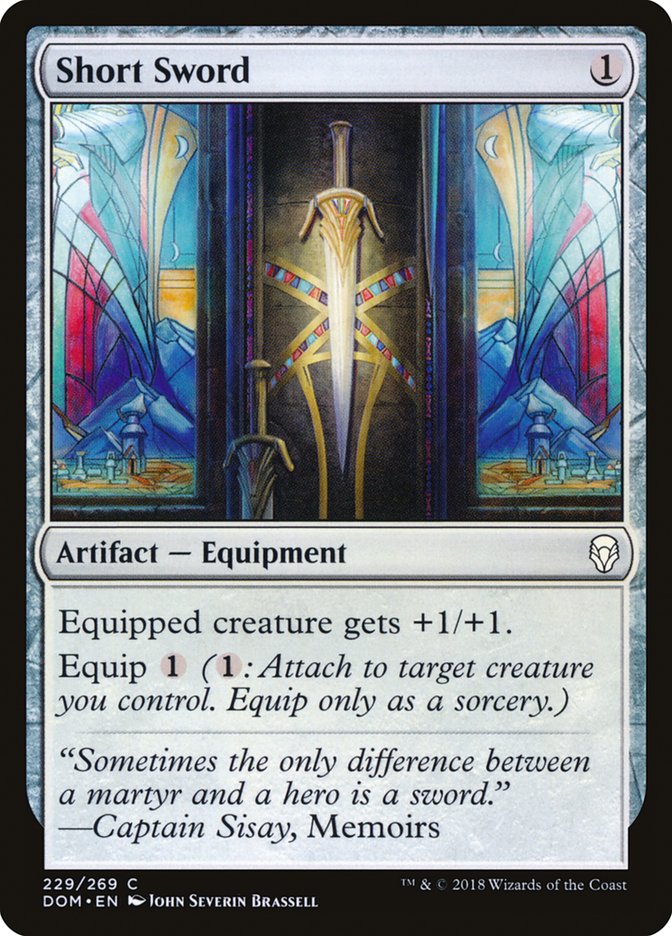 Short Sword [Dominaria] MTG Single Magic: The Gathering | Red Claw Gaming