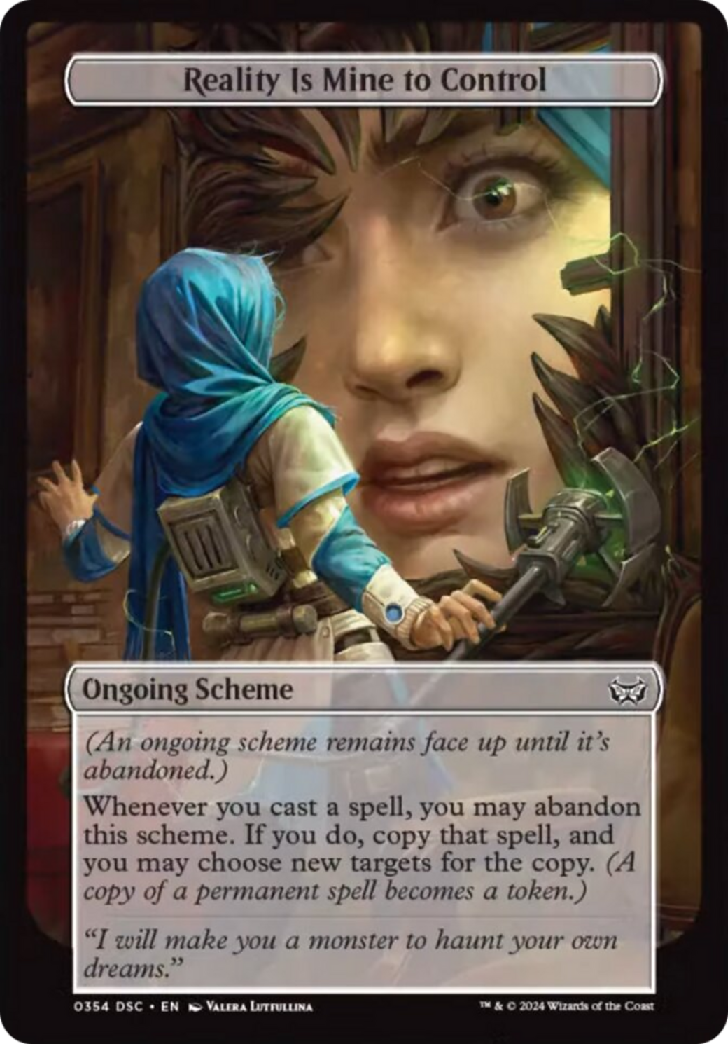 Reality Is Mine to Control (Full Art) [Duskmourn: Archenemy] MTG Single Magic: The Gathering | Red Claw Gaming