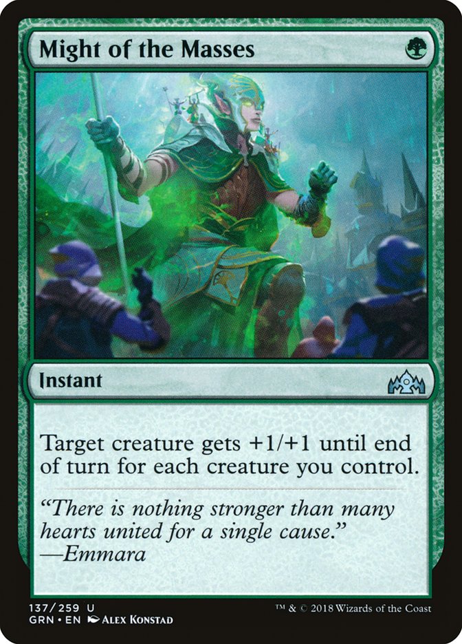 Might of the Masses [Guilds of Ravnica] MTG Single Magic: The Gathering | Red Claw Gaming