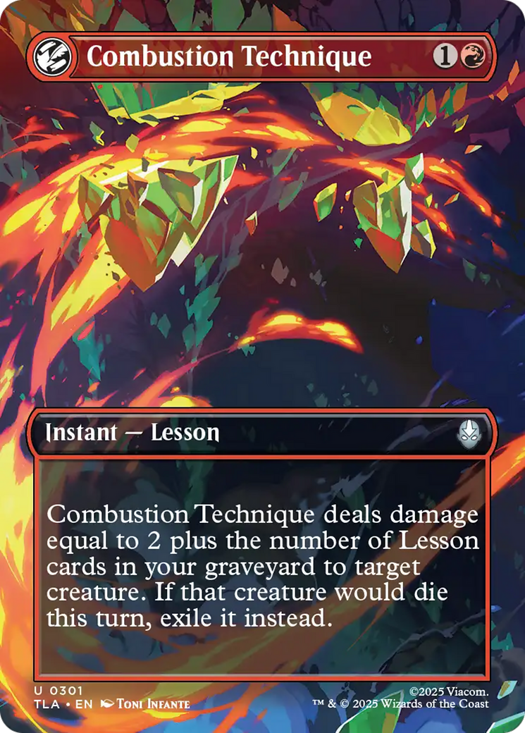 Combustion Technique (Borderless) [Avatar: The Last Airbender] MTG Single Magic: The Gathering | Red Claw Gaming